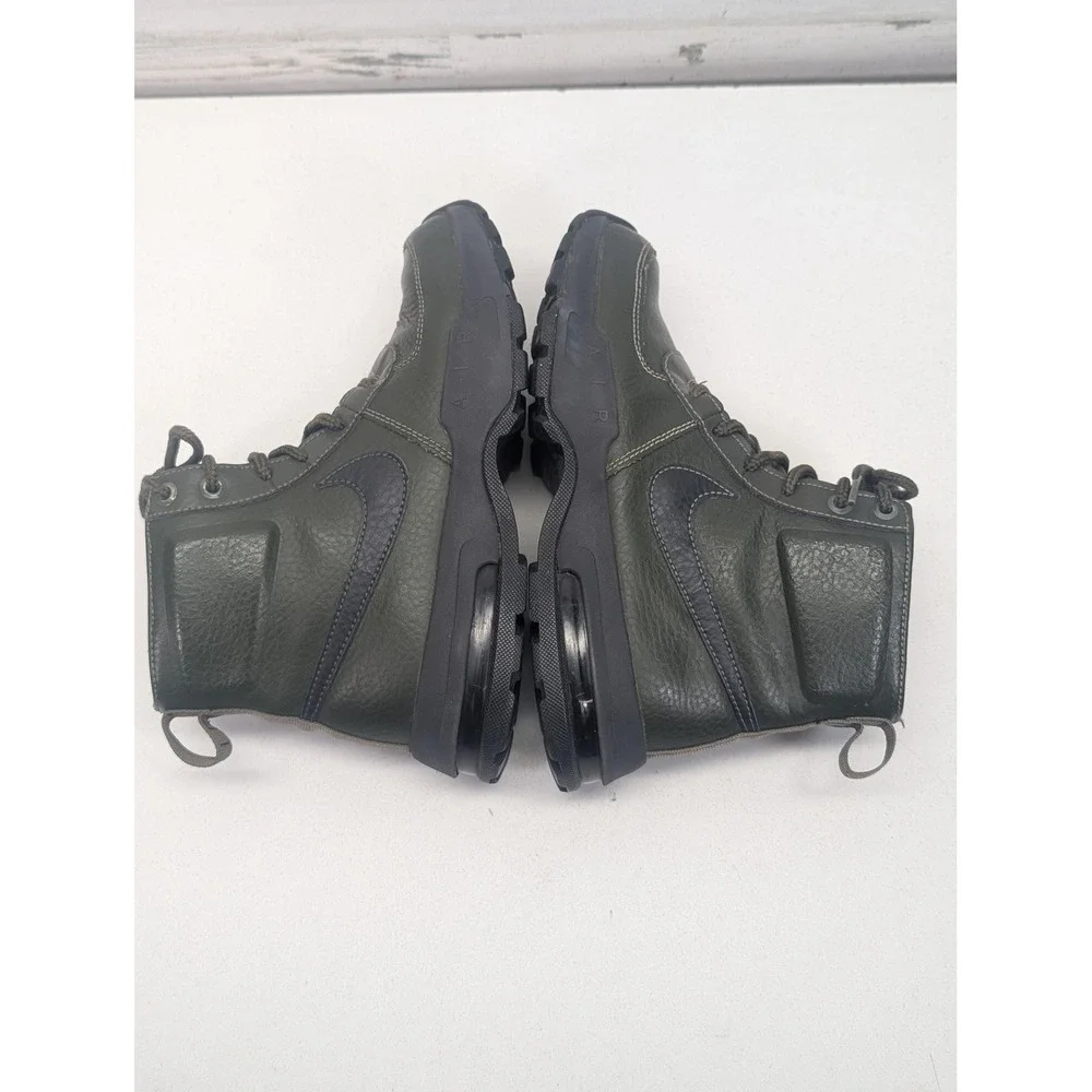 Nike‎ Air Max Goaterra 2.0 Snow Boots Youth Size 4.5 Green Leather DC9515-300